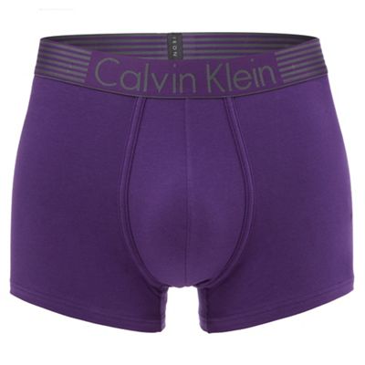 Calvin Klein Purple 'Iron Strength' cotton trunks